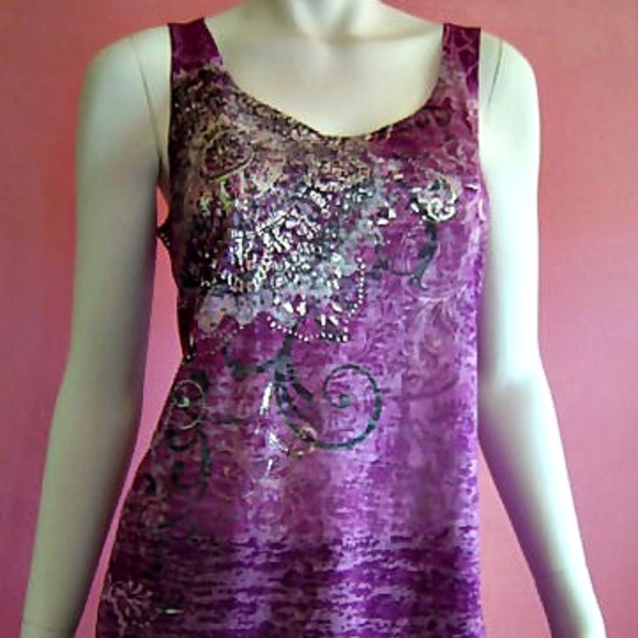 Avenue Tops - Avenue Purple Tank Top In Plus Size 22/24 - NEW